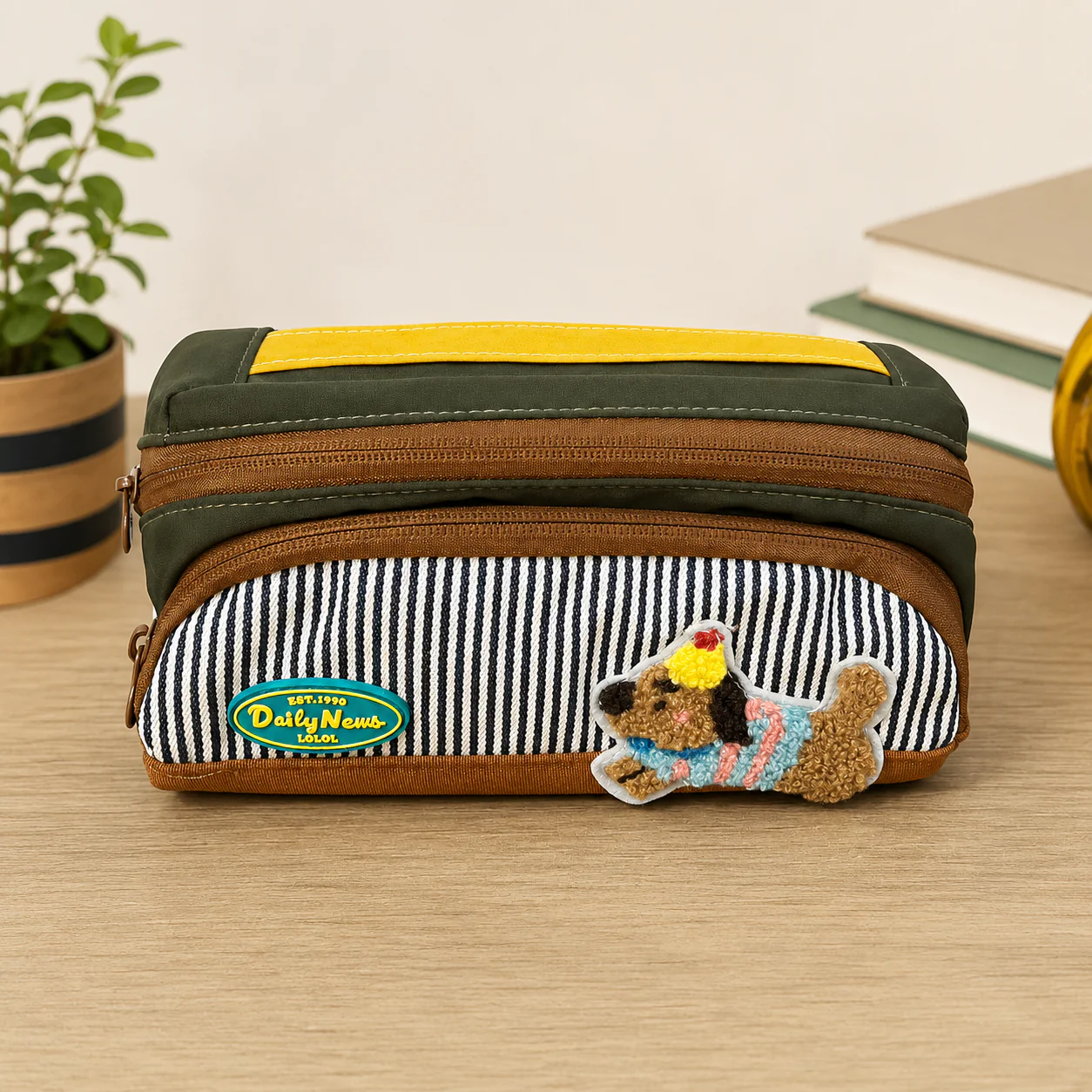 Cute Puppy Pencil Pouch for Kids | Large Capacity School Supply Organizer - Image 8