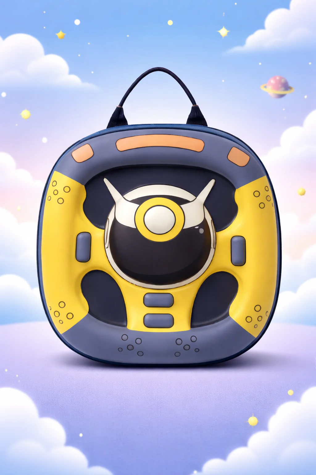 3D Steering Wheel Hard Shell Backpack – Kids School Bag - Image 9