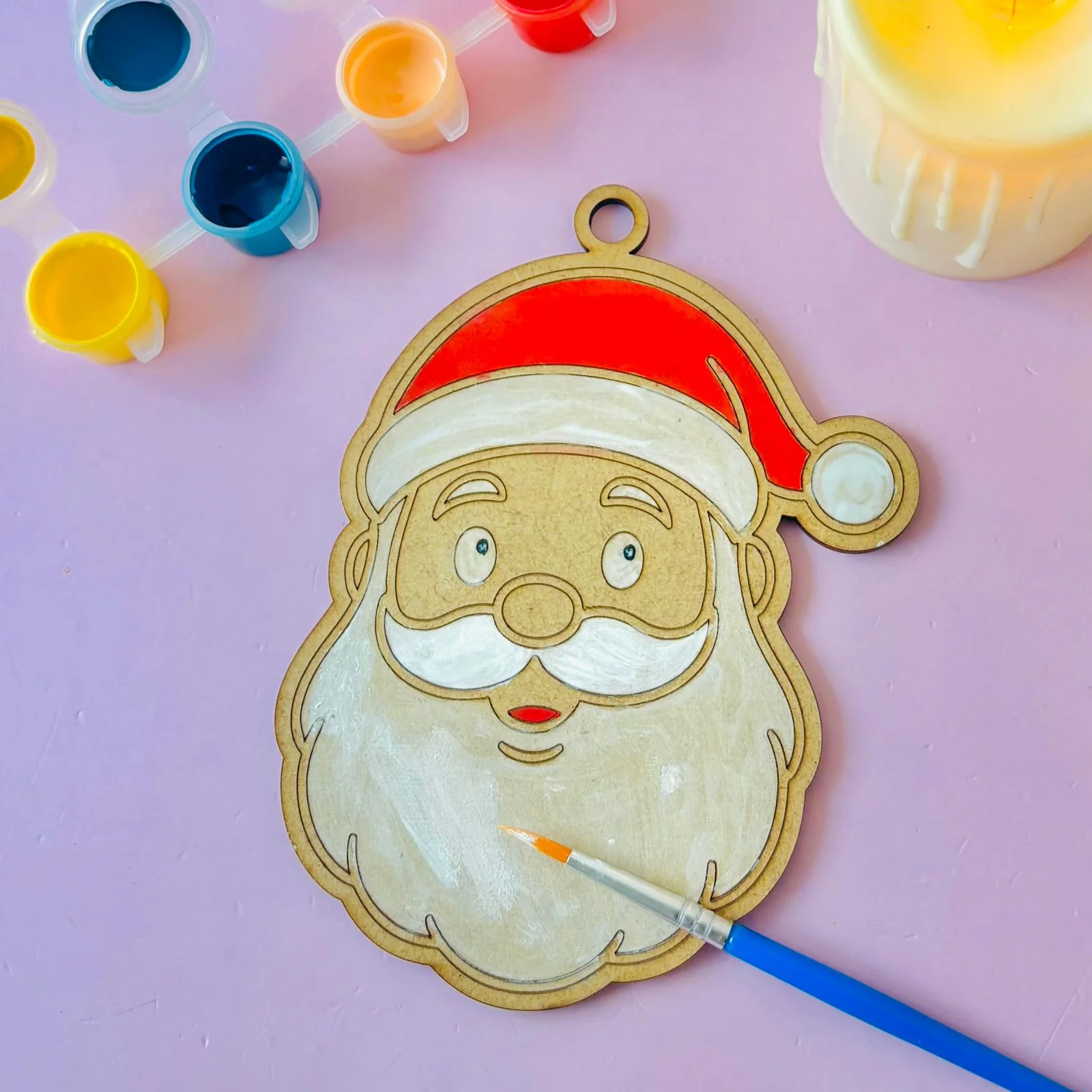 Diy Christmas Ornaments MDF Cut out Coloring Kit for kids (Pack of 4) - Image 5