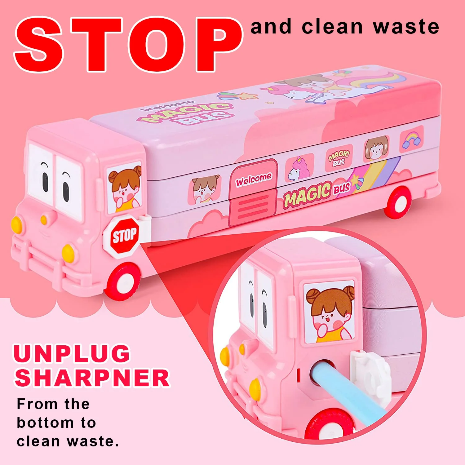Double Decker Metal Pencil Case with Wheels (Pack Of 6/12)(Prepaid Only) - Image 3