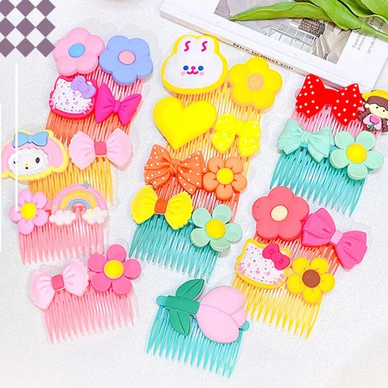Enchanting Elegance: Girls' Baby Cartoon Hairpin Flower Hair Comb Hair Clip (Random) - Image 5