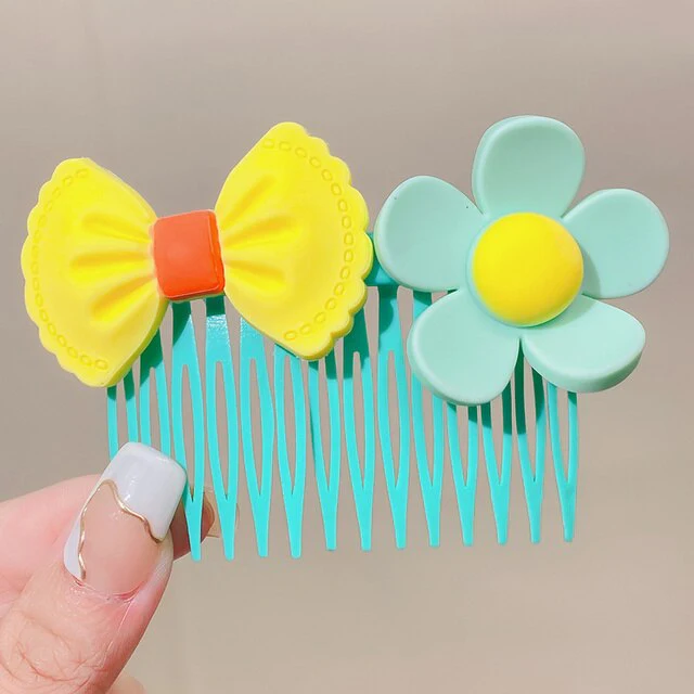 Enchanting Elegance: Girls' Baby Cartoon Hairpin Flower Hair Comb Hair Clip (Random) - Image 8