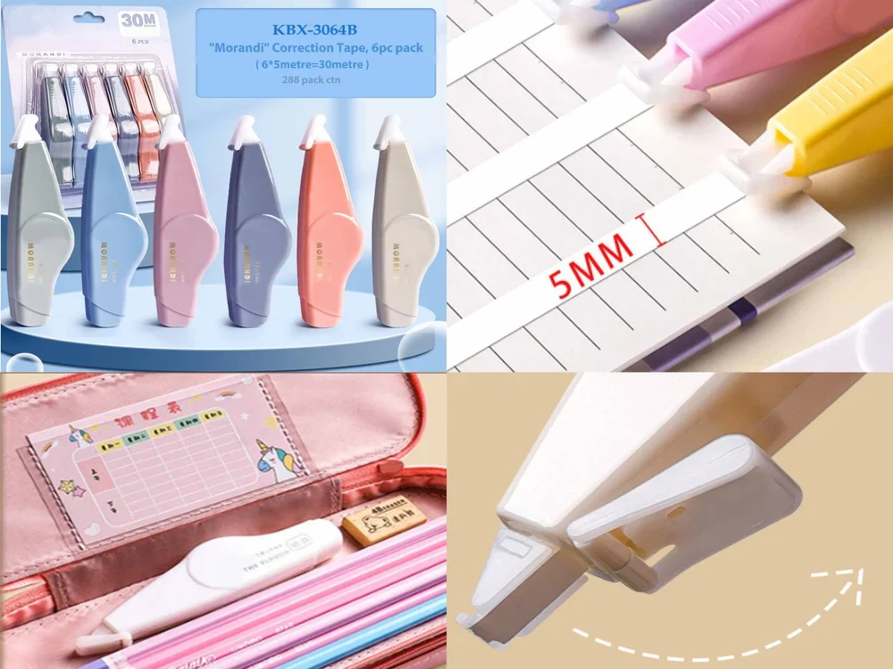 6 Pcs Correction Tape Set