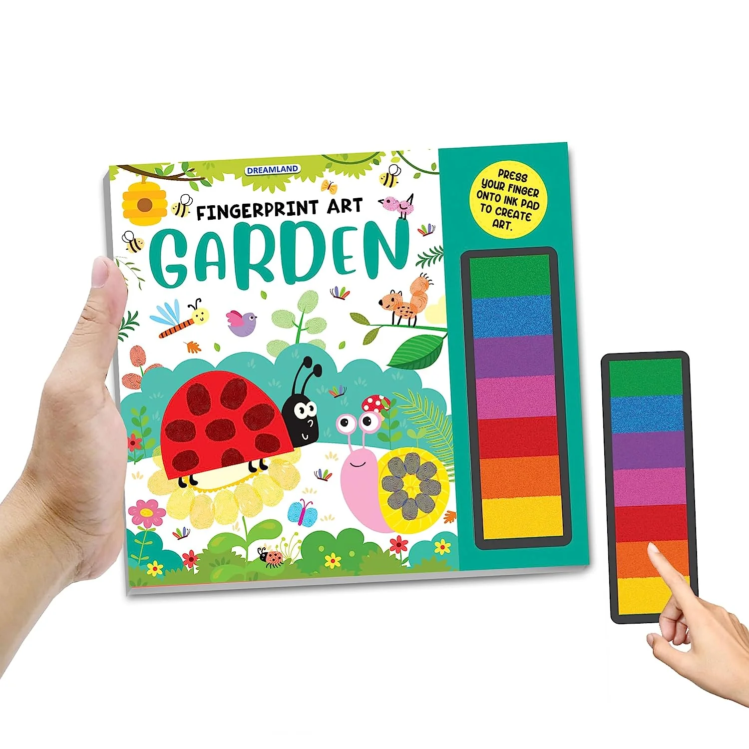 Garden Fingerprint Art Activity Book for Children Age 4 - 9 years with Thumbprint Gadget | Colouring Book for Kids (Pack Of 5/10)(Prepaid Only) - Image 2