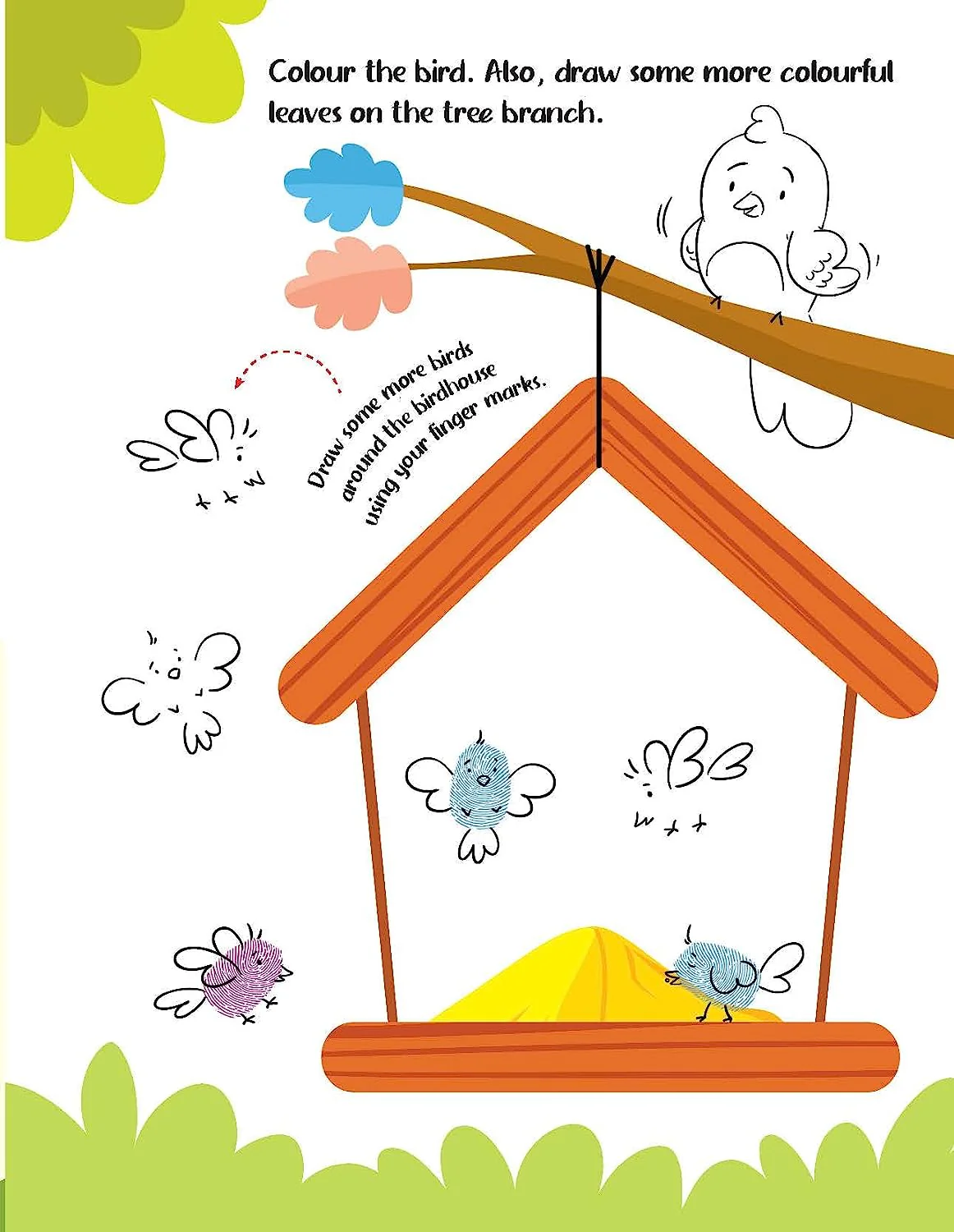 Garden Fingerprint Art Activity Book for Children Age 4 - 9 years with Thumbprint Gadget | Colouring Book for Kids (Pack Of 5/10)(Prepaid Only) - Image 7