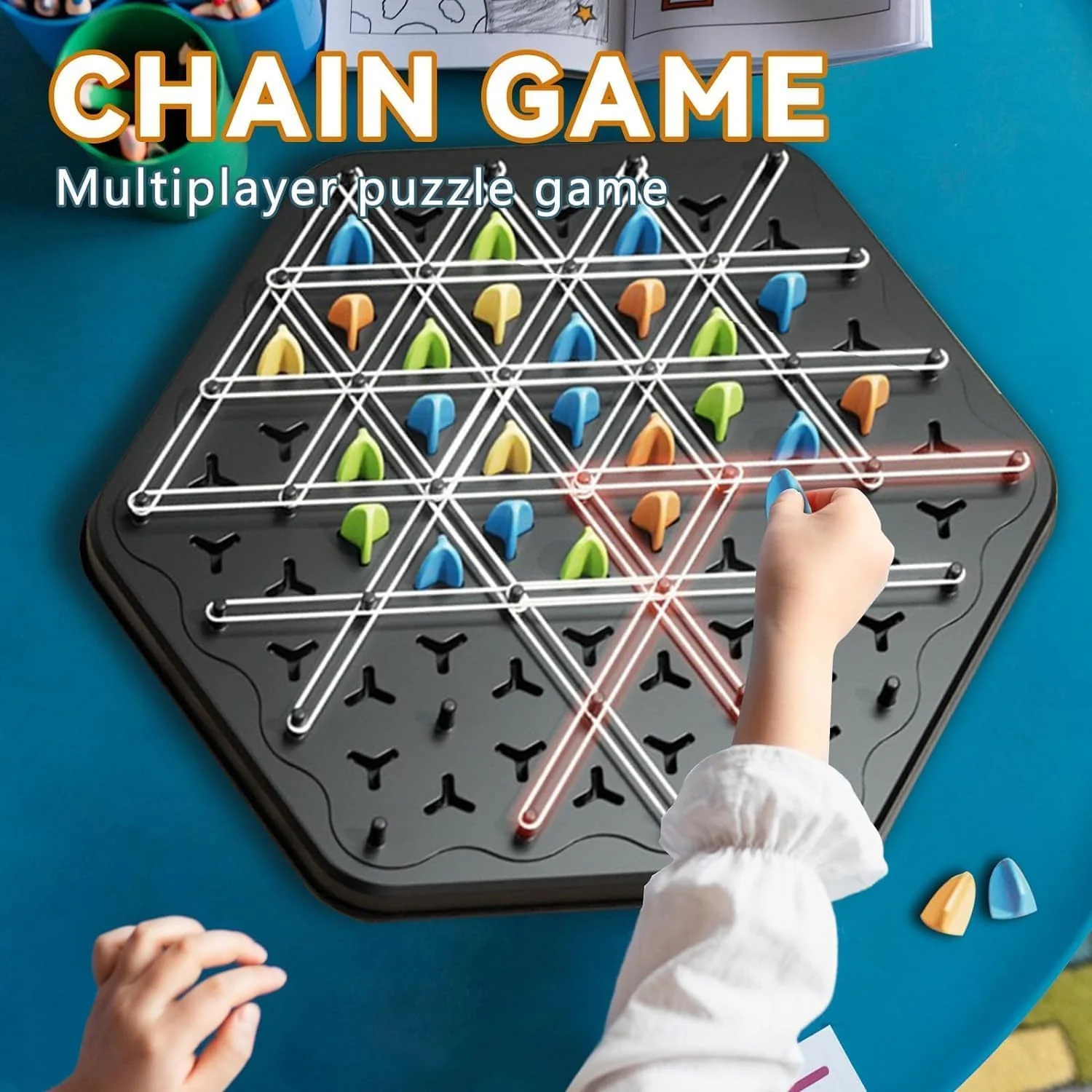 Hexagon Design Chess Game Multiplayer Puzzle (Pack Of 5/10) - Image 2
