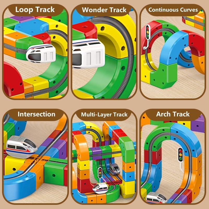 DIY Magnetic Train Building Blocks – Electric Anti-Gravity Track Set (51/32 Pcs Block Set) - Image 8