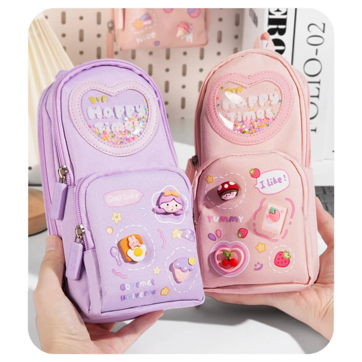 Kawaii 3D Charm Mini Backpack Pencil Case