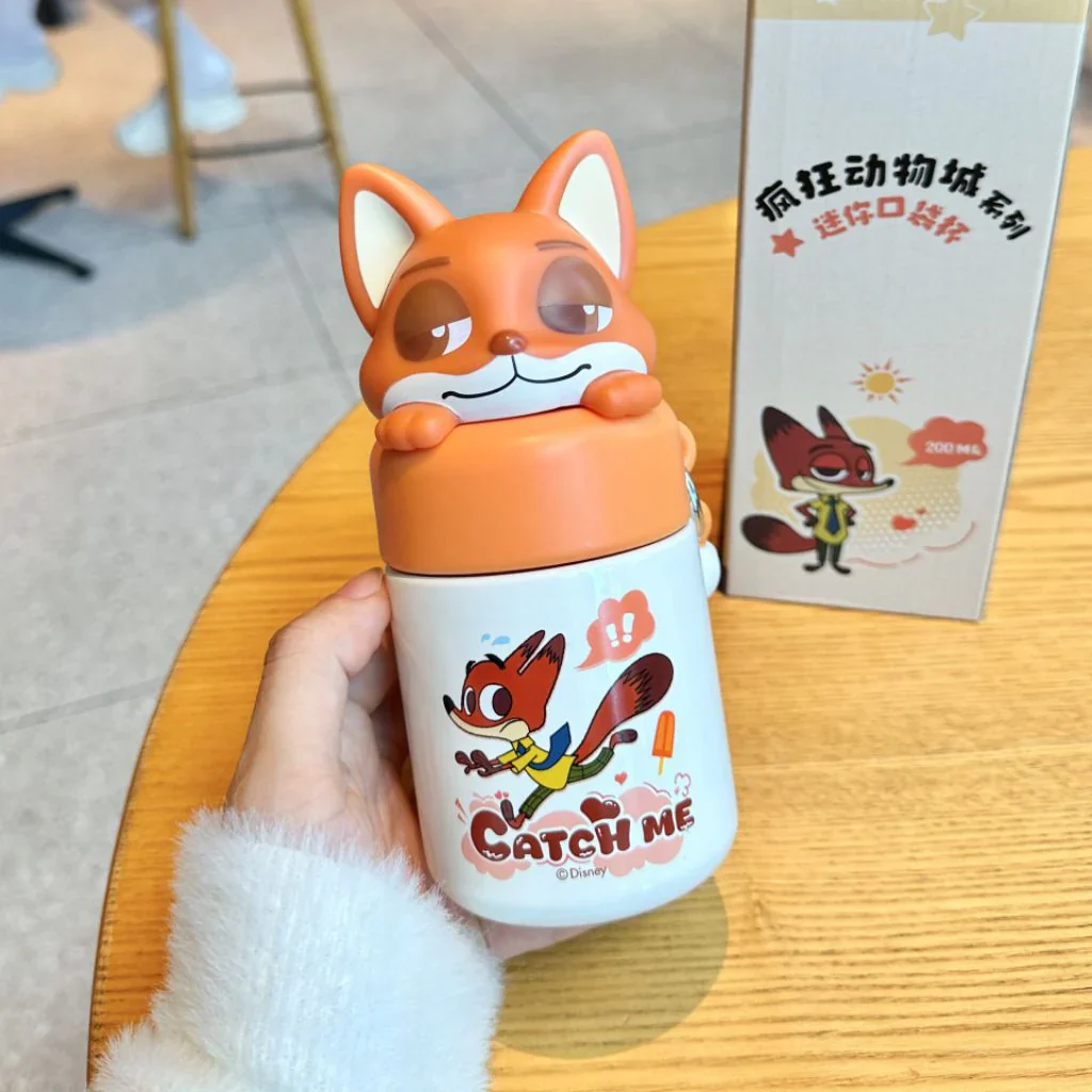 Kids Cartoon Character Mini Lunch Box | 200ml | 3D Animal Lid | Insulated Food Jar - Image 5