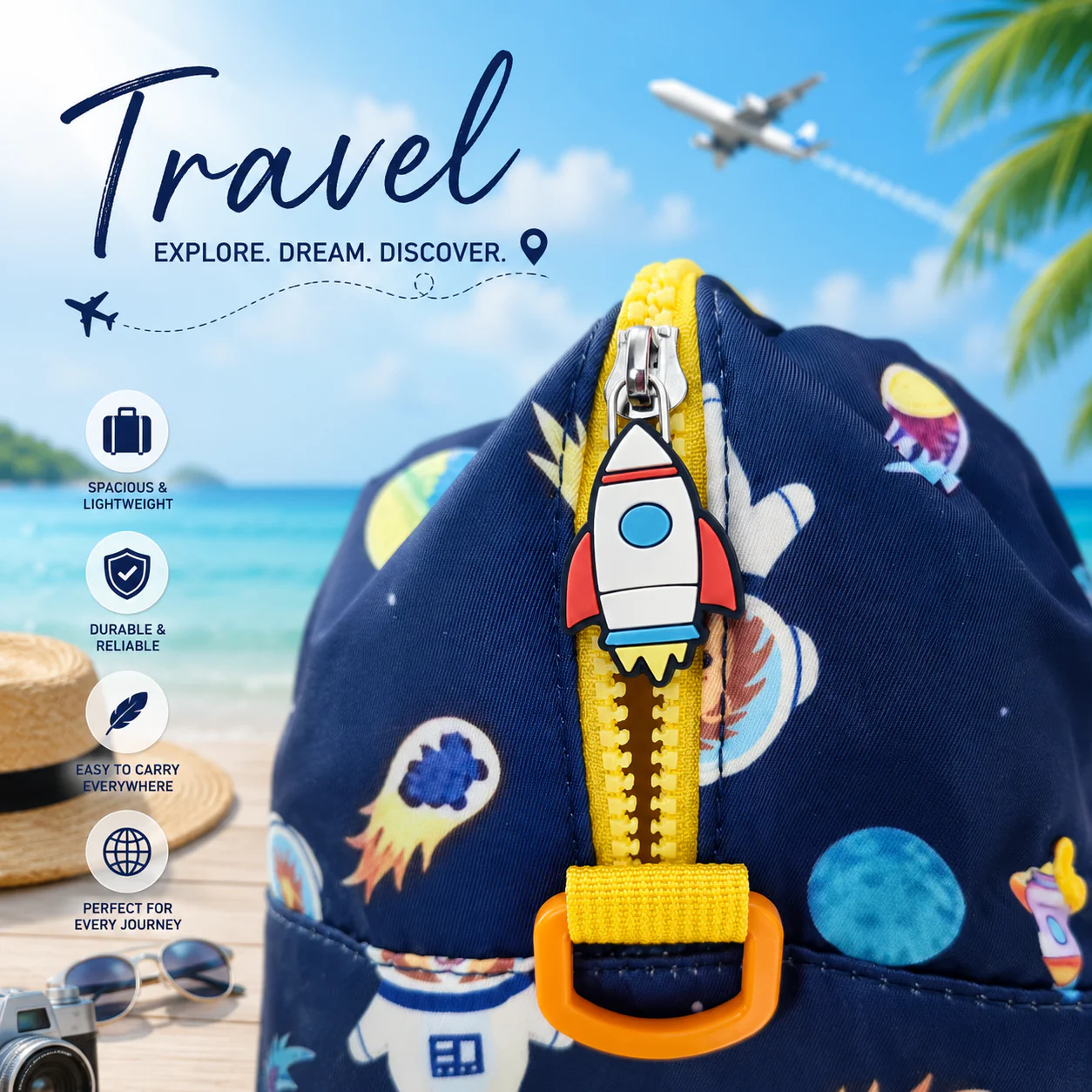 Kids Travel Duffle Bag โ Lightweight & Fun Cartoon Designs for Boys & Girls - Image 11