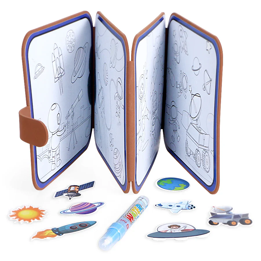 Premium Quality Magic Water Drawing Book with Brush - Image 5