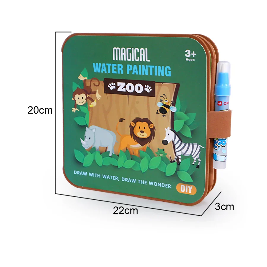 Premium Quality Magic Water Drawing Book with Brush - Image 8