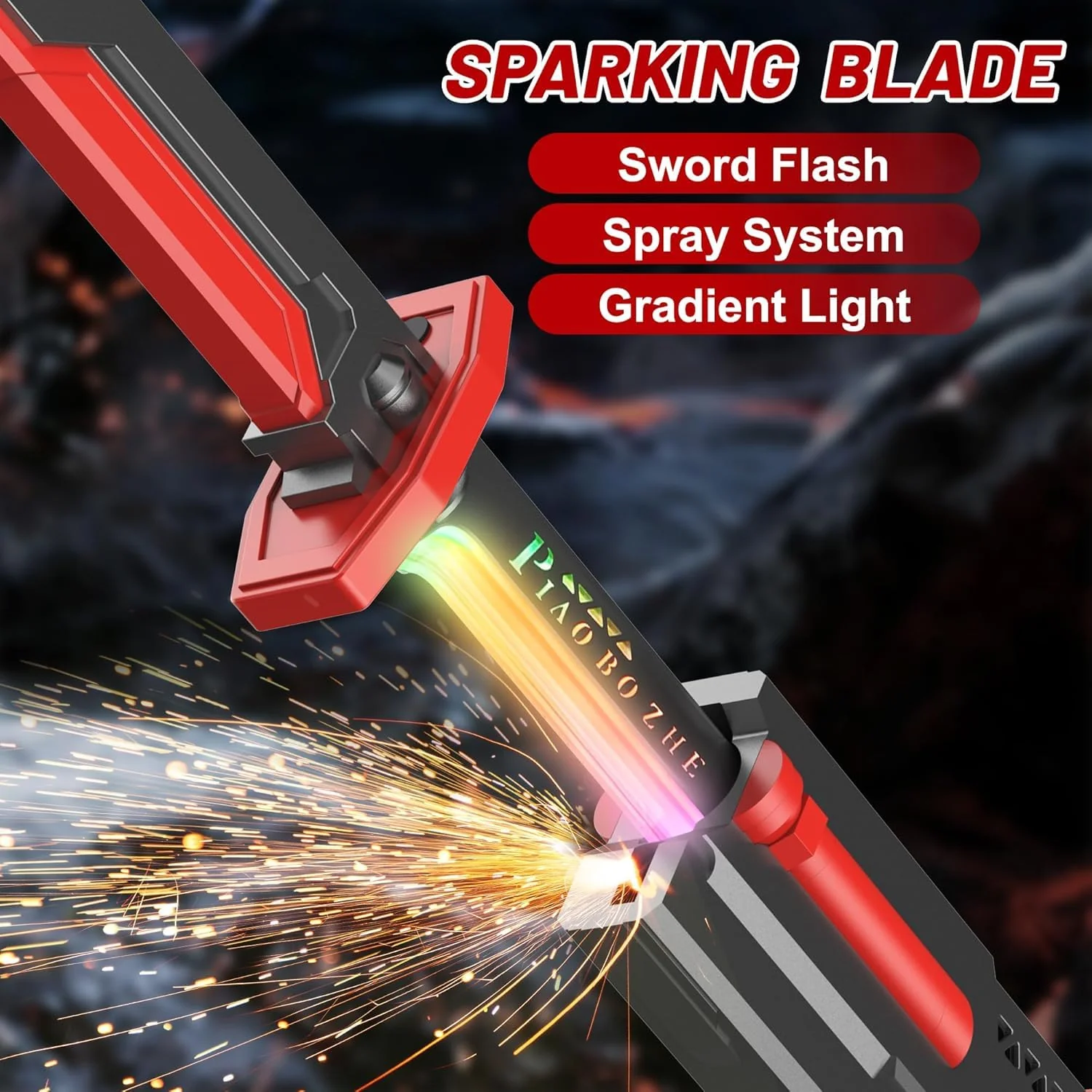 7-Color Flowing LED Spark Sword with Smoke Effect | Rechargeable Light-Up Sword Toy (Prepaid Only) - Image 8