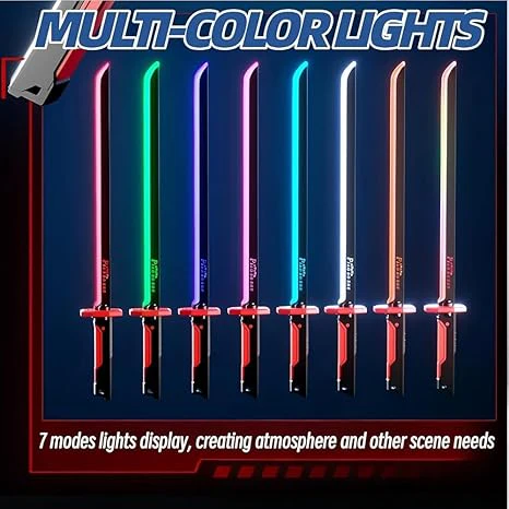7-Color Flowing LED Spark Sword with Smoke Effect | Rechargeable Light-Up Sword Toy (Prepaid Only) - Image 9