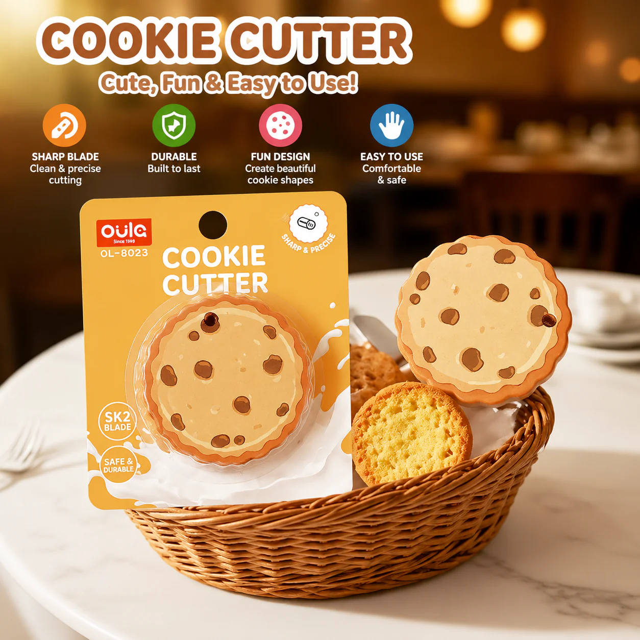 Cookie-Shaped Mini Cutter | Kawaii Stationery Craft Knife 1Pc - Image 8