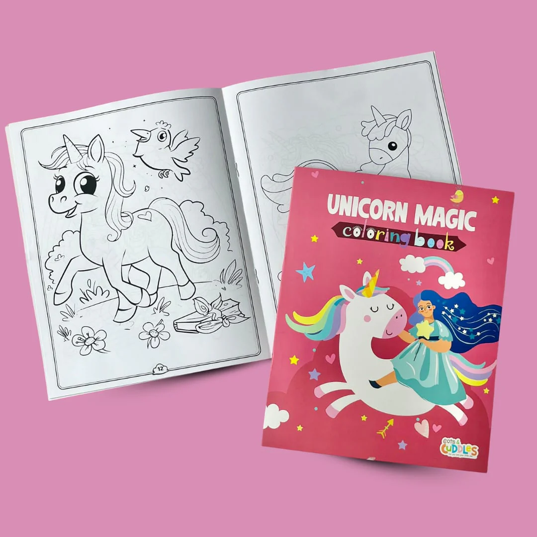 Pack of 10 | Cots and Cuddles Cartoon Colouring Book for Kids - 69 per pcs- (Unicorn) - Image 3