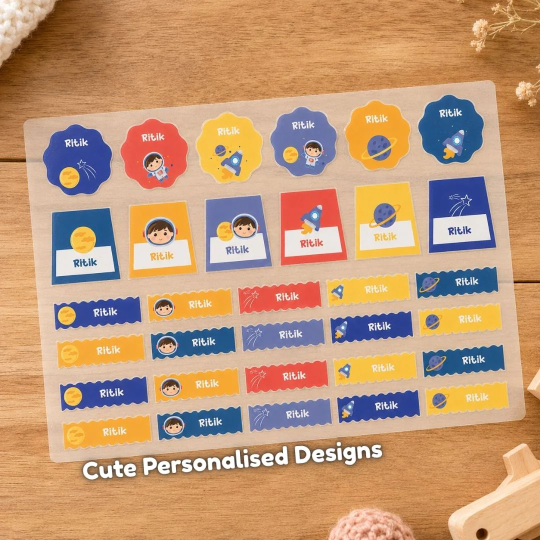 Personalized Iron On Label Sticker - Astro Champ 32pc (PREPAID ONLY)