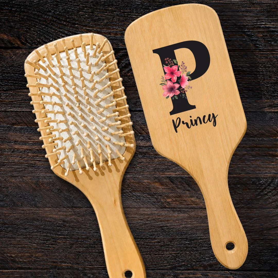 Personalized Wooden Hair Brush for Kids - Alphabet (PREPAID ONLY) - Image 5