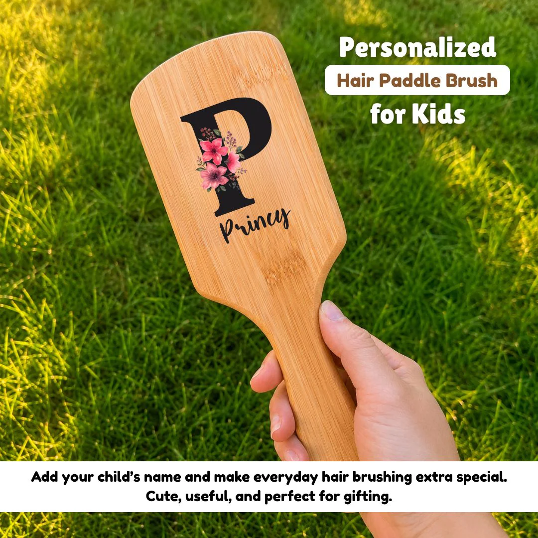 Personalized Wooden Hair Brush for Kids - Alphabet (PREPAID ONLY) - Image 6