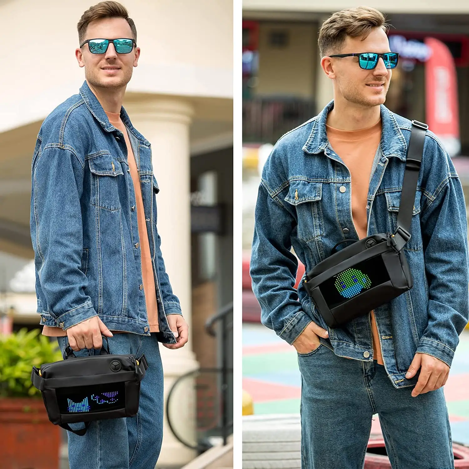 Premium Bluetooth Crossbody Waist Bag with LED Display - Stay Connected, Stay Trendy (PREPAID ONLY) - Image 7