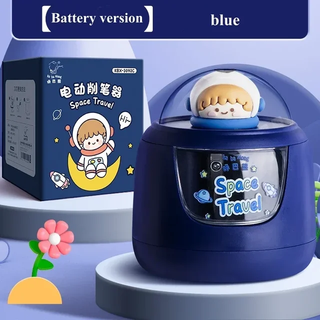 Premium Quality Panda and Space Design Electric Pencil Sharpener for Kids - Image 3
