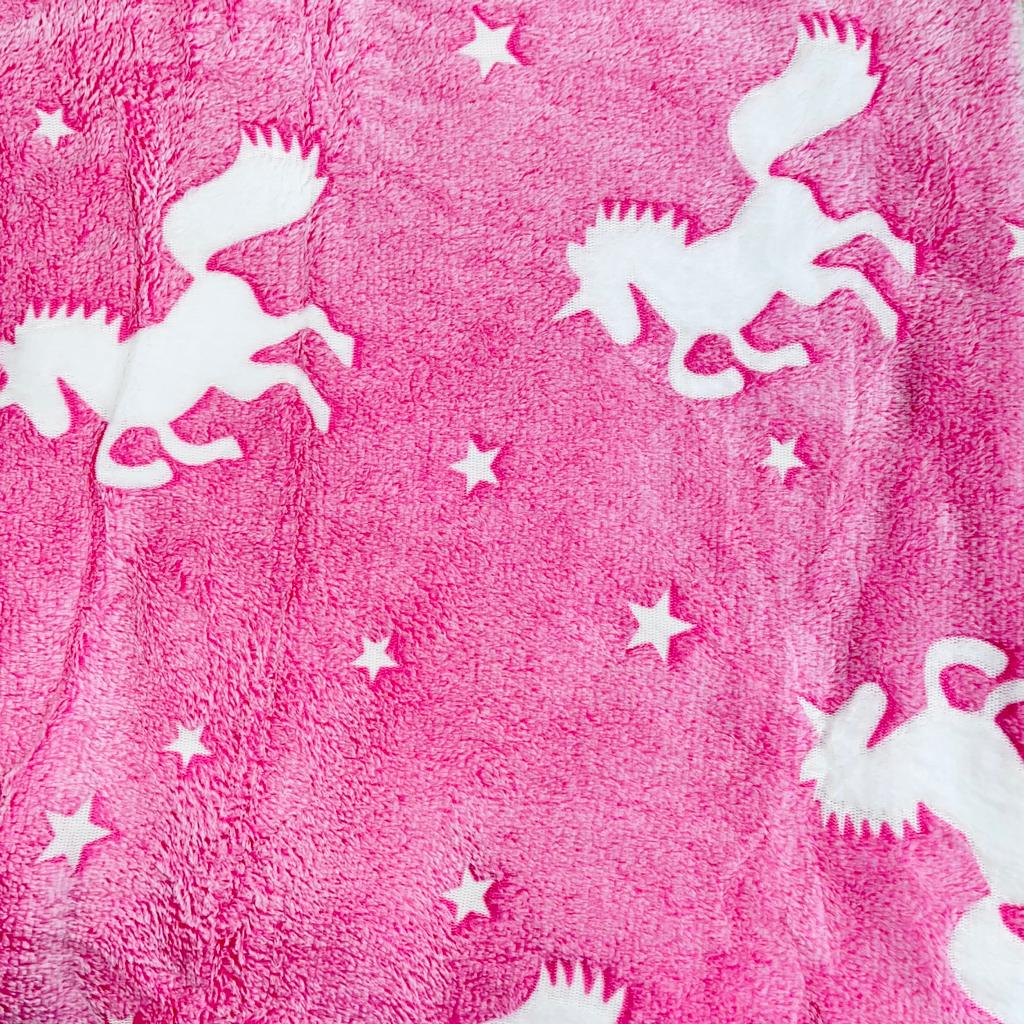Soft Warm Cozy Furry Blanket Glow in The Dark 5x6ft (Unicorn) - Image 11