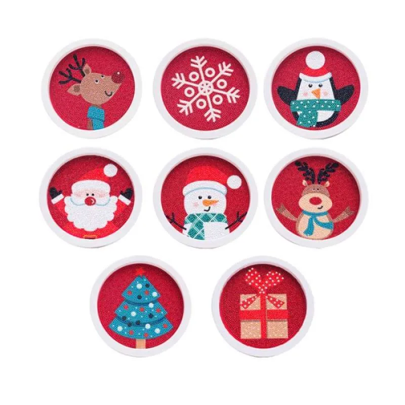 Round Sparkling Diamond Painting Kits with Easel Stand- Adorable DIY Art Kit (Christmas) - Image 10
