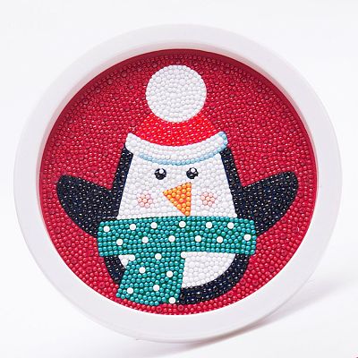 Round Sparkling Diamond Painting Kits with Easel Stand- Adorable DIY Art Kit (Christmas) - Image 6
