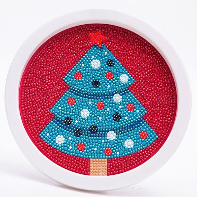Round Sparkling Diamond Painting Kits with Easel Stand- Adorable DIY Art Kit (Christmas) - Image 7