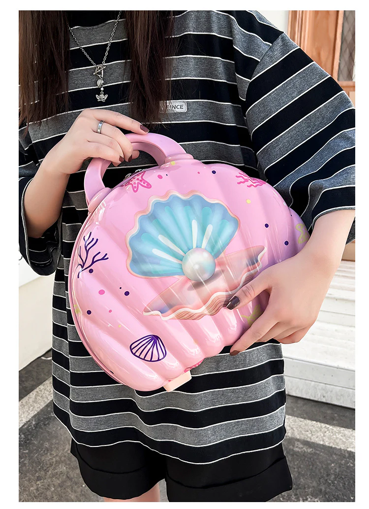 Seashell Design Portable Luggage Suitcase Organizer (Pink) (Pack Of 5/10)(Prepaid Only) - Image 2