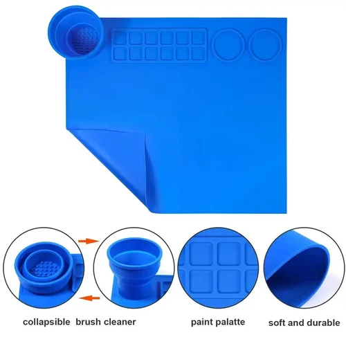 Silicone Painting Mat for Kids Mess Free for Crafts (Mix Color)(Pack Of 5/10)(Prepaid Only) - Image 10