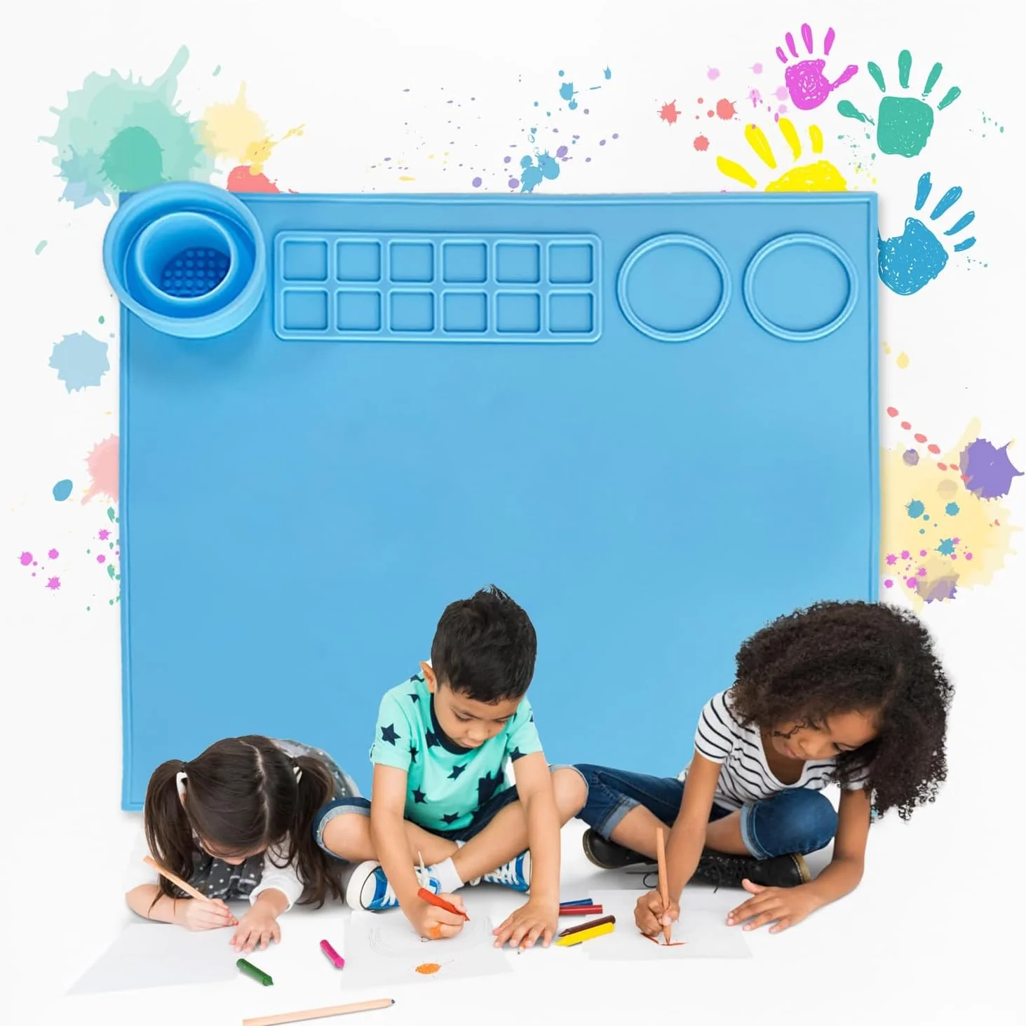 Silicone Painting Mat for Kids Mess Free for Crafts (Mix Color)(Pack Of 5/10)(Prepaid Only) - Image 7
