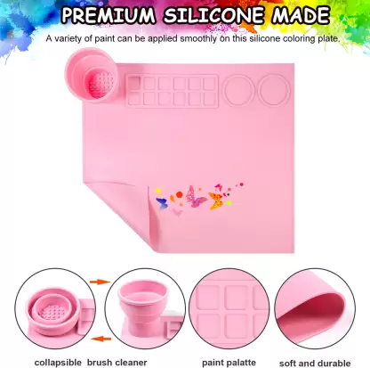 Silicone Painting Mat for Kids Mess Free for Crafts (Mix Color)(Pack Of 5/10)(Prepaid Only) - Image 8