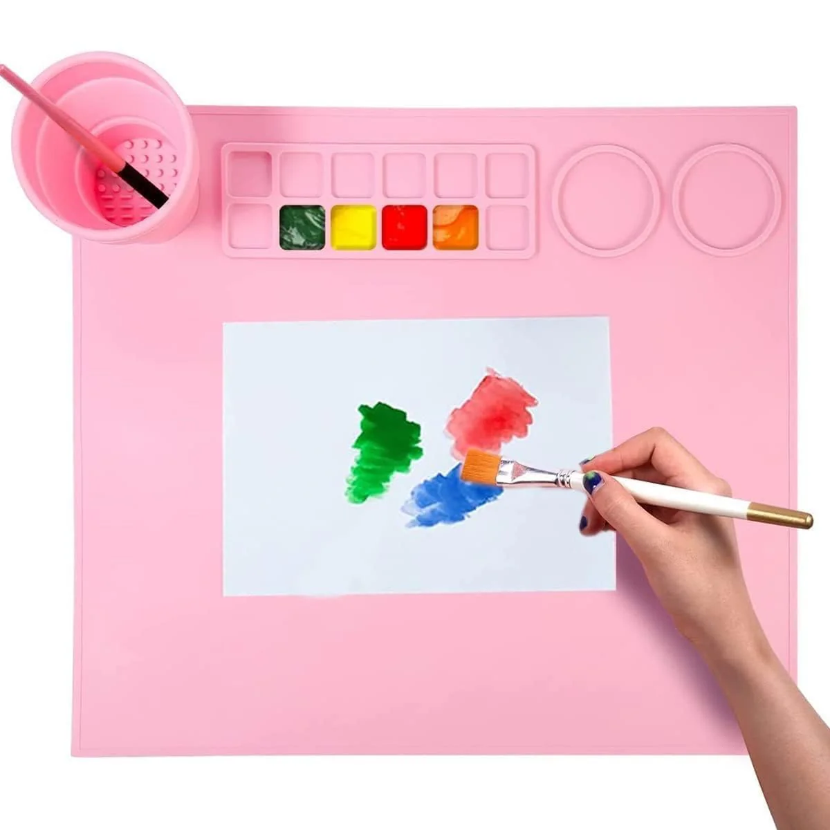 Silicone Painting Mat for Kids Mess Free for Crafts (Mix Color)(Pack Of 5/10)(Prepaid Only) - Image 9