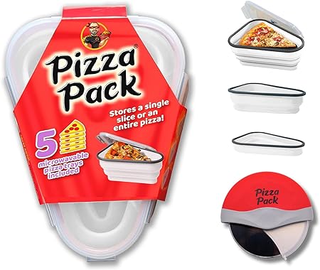 Slice & Store: Pizza Storage Container with 5 Serving Trays - Image 11