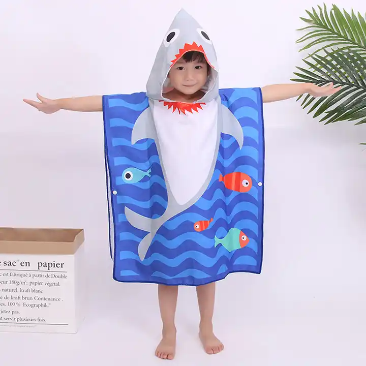 Snuggly Joy: Adorable Cartoon Print Hooded Microfiber Baby Bath Towel - Image 14