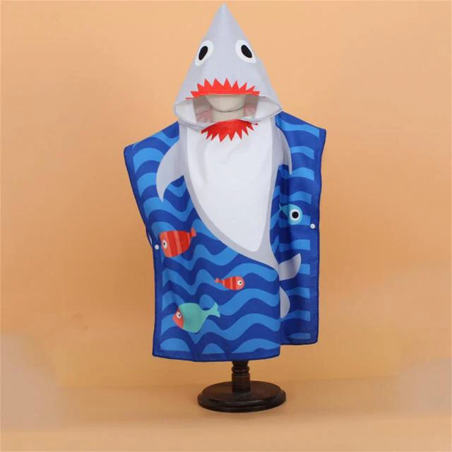 Snuggly Joy: Adorable Cartoon Print Hooded Microfiber Baby Bath Towel - Image 15