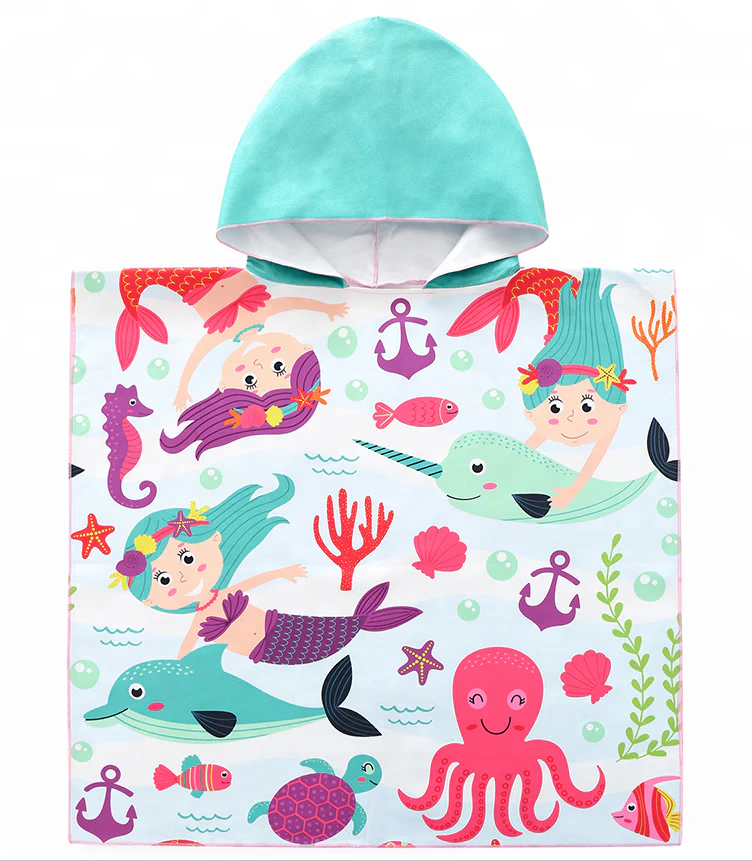 Snuggly Joy: Adorable Cartoon Print Hooded Microfiber Baby Bath Towel - Image 18