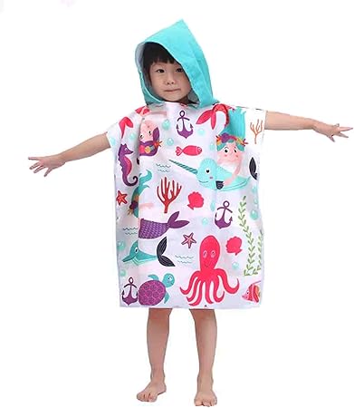 Snuggly Joy: Adorable Cartoon Print Hooded Microfiber Baby Bath Towel - Image 19