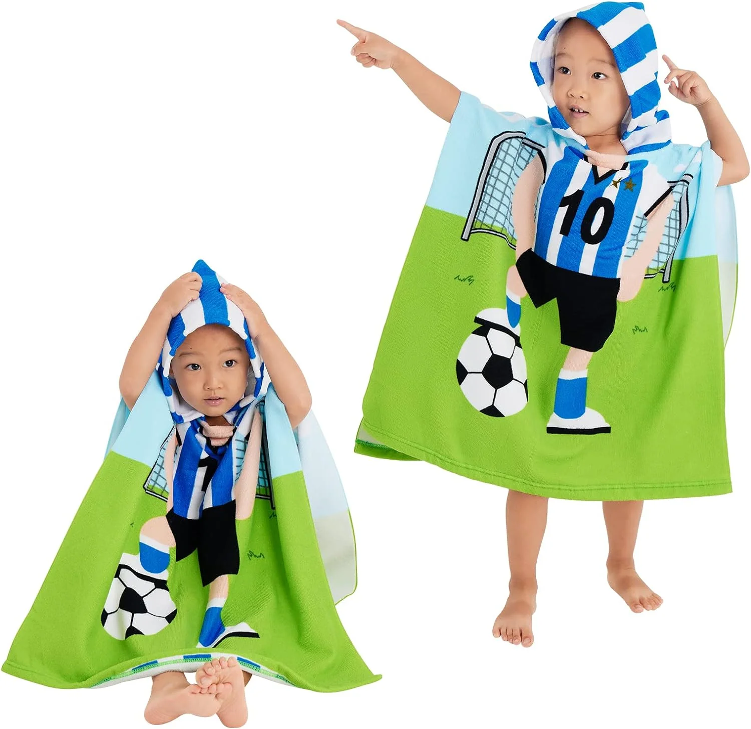 Snuggly Joy: Adorable Cartoon Print Hooded Microfiber Baby Bath Towel - Image 20