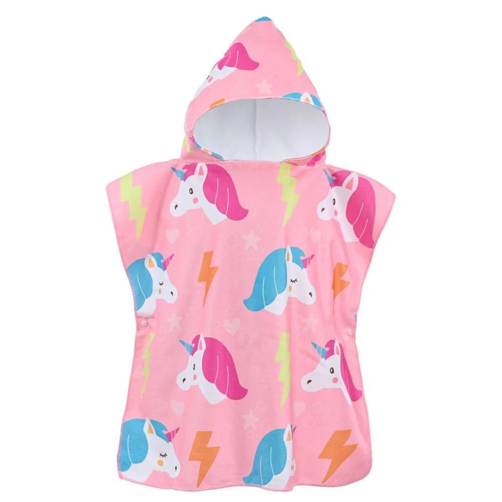 Snuggly Joy: Adorable Cartoon Print Hooded Microfiber Baby Bath Towel - Image 23