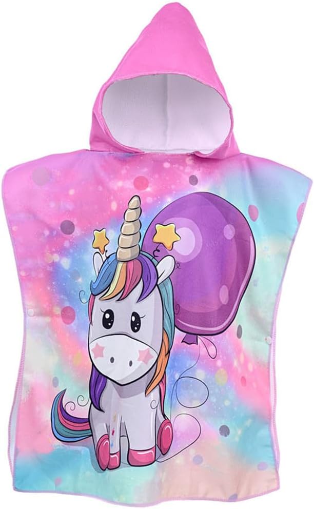 Snuggly Joy: Adorable Cartoon Print Hooded Microfiber Baby Bath Towel - Image 25