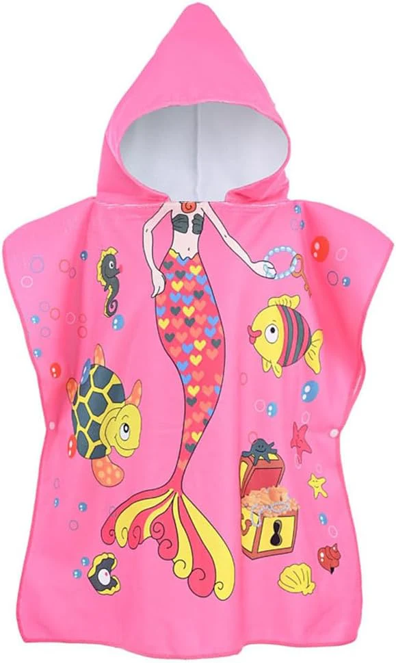 Snuggly Joy: Adorable Cartoon Print Hooded Microfiber Baby Bath Towel - Image 27