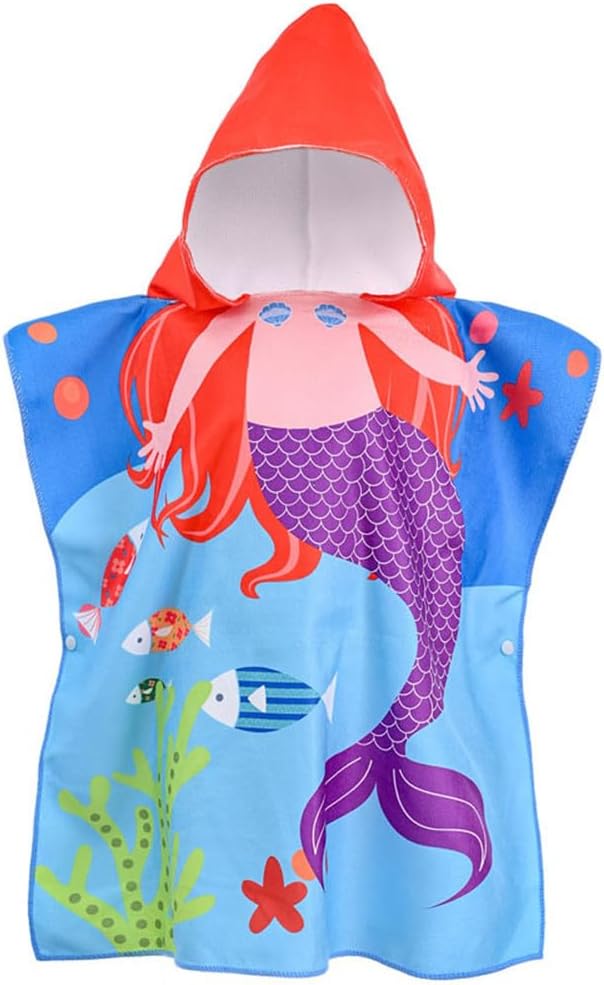 Snuggly Joy: Adorable Cartoon Print Hooded Microfiber Baby Bath Towel - Image 28