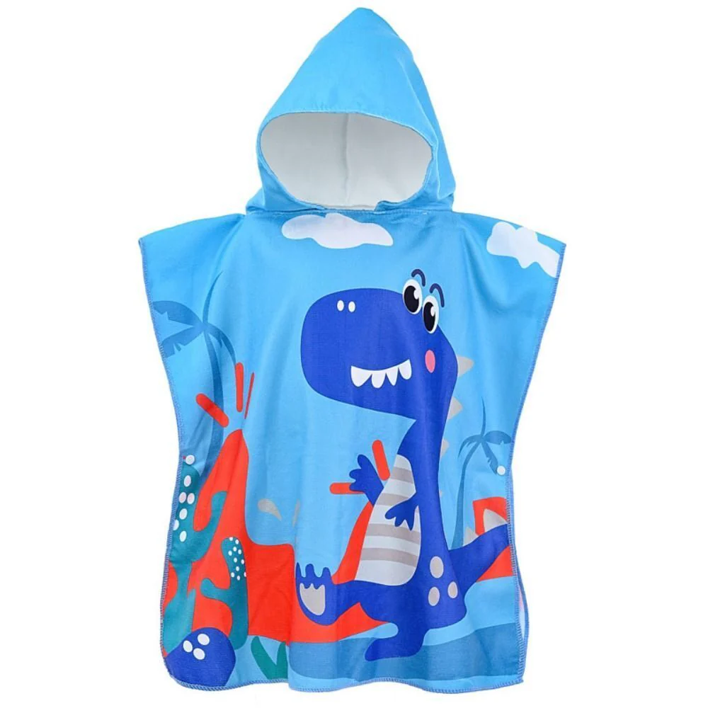 Snuggly Joy: Adorable Cartoon Print Hooded Microfiber Baby Bath Towel - Image 31