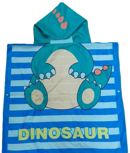 Snuggly Joy: Adorable Cartoon Print Hooded Microfiber Baby Bath Towel - Image 41