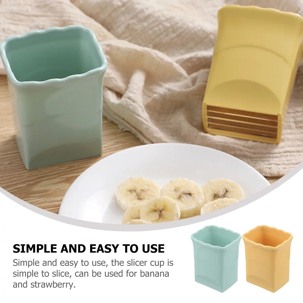 Stainless Steel Fruit Slicer Cup - Perfect for Strawberry, Banana, and More Slicing (Pack of 2) - Image 3