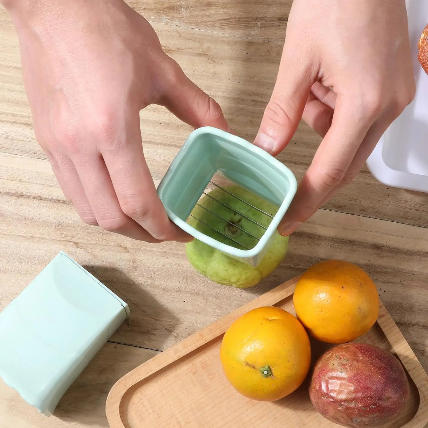 Stainless Steel Fruit Slicer Cup - Perfect for Strawberry, Banana, and More Slicing (Pack of 2) - Image 6