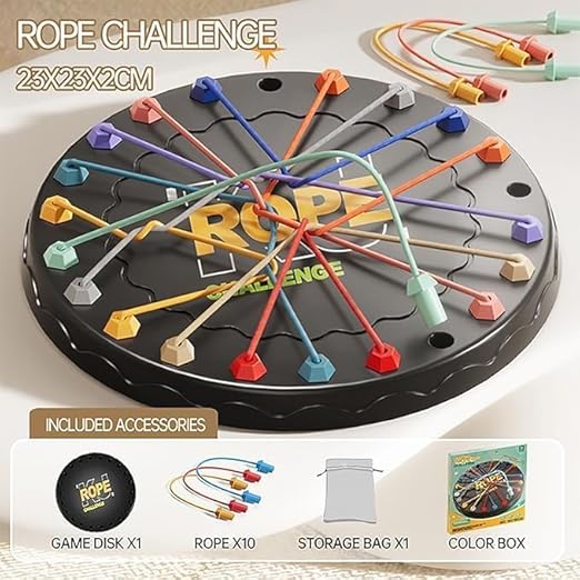 Tangle Twister Rope Puzzle Board Game for Kids – Colourful Untangling Brain Teaser Toy - Image 5