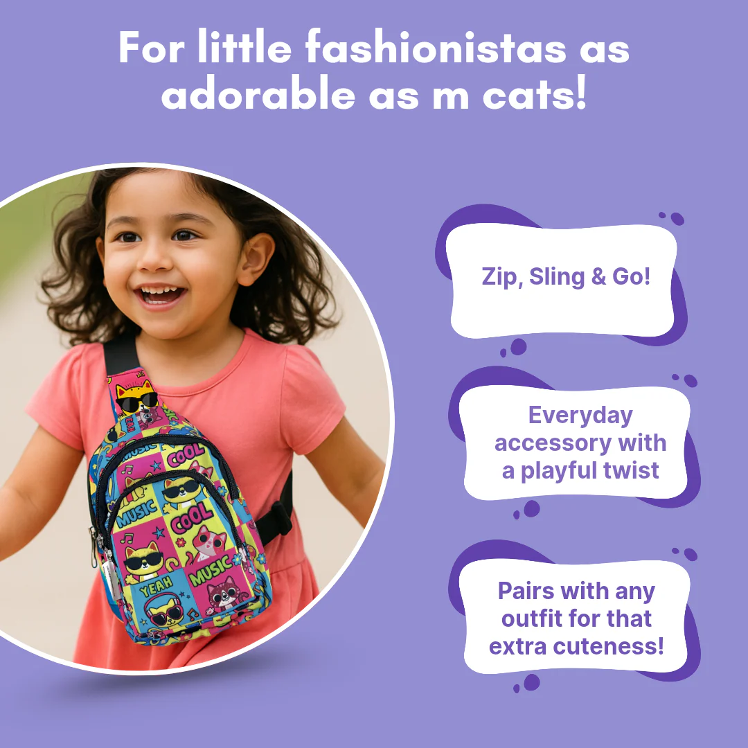 The Cat Print Crossbody Bag for Kids - Image 7